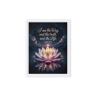 John 14:6 Bible Verse The Way Framed Canvas White 12″×16″