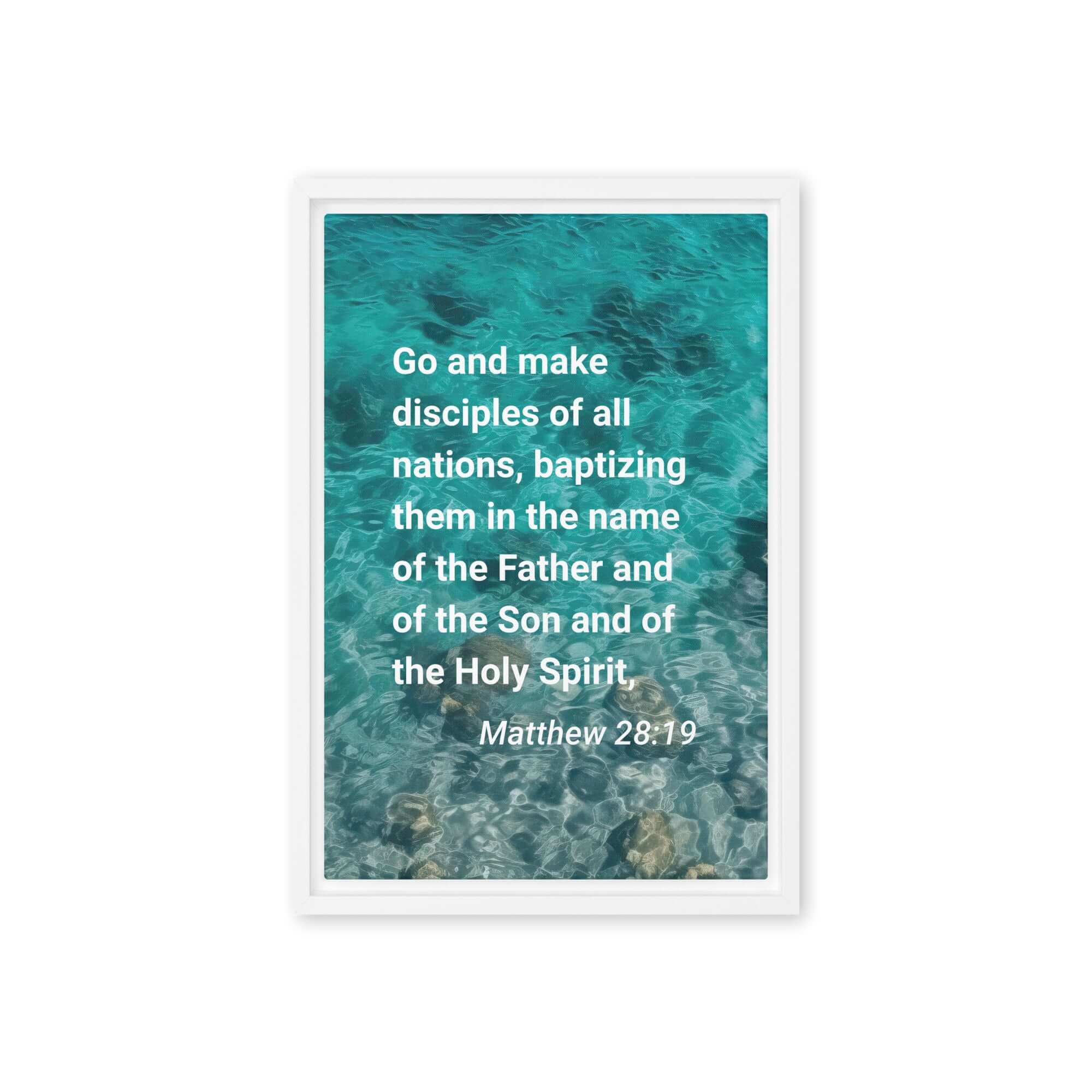 Matt 28:19 - Bible Verse, Make Disciples Framed Canvas