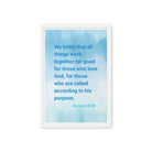 Rom 8:28 - Bible Verse, together for good Framed Canvas