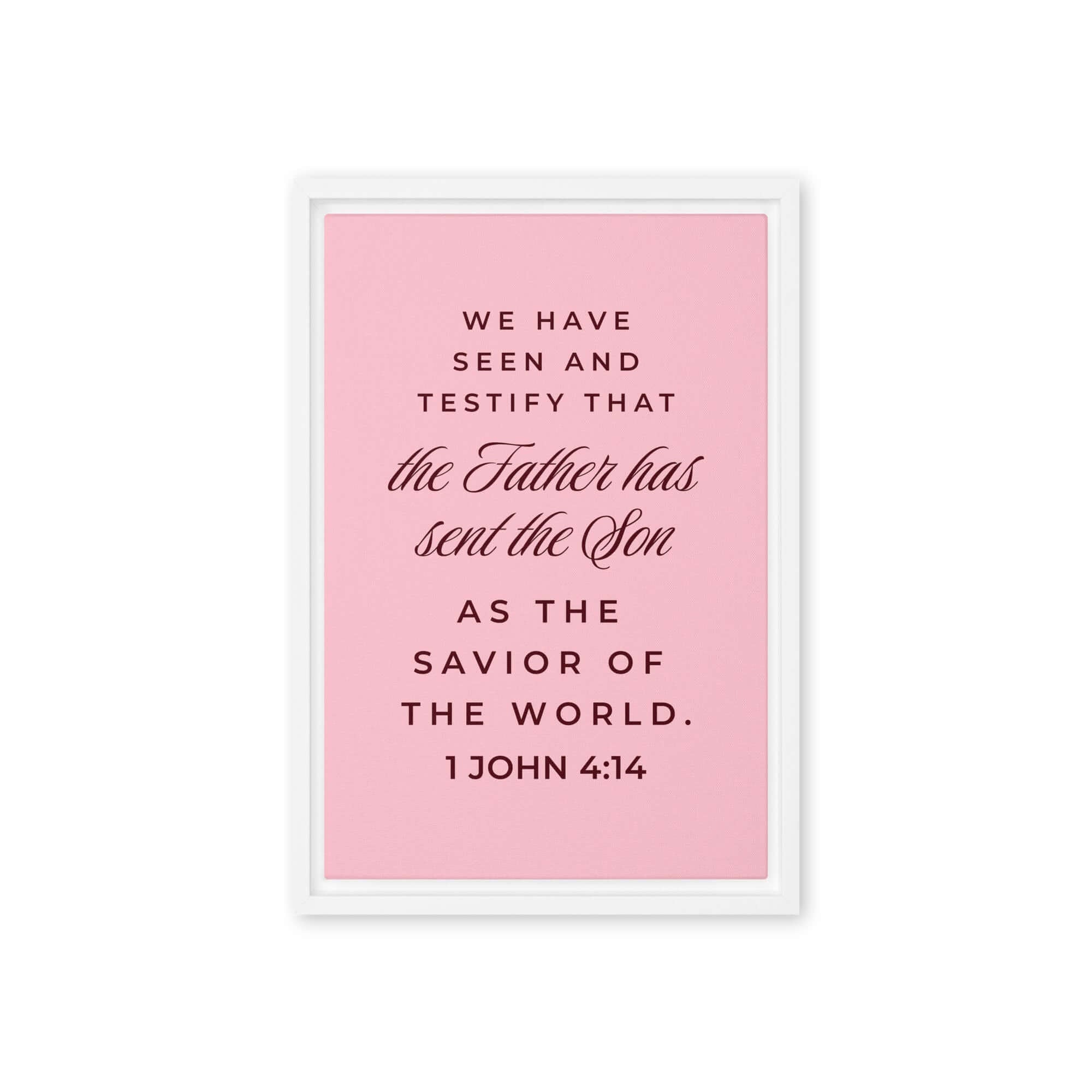 1 John 4:14 - Bible Verse, We have seen Framed Canvas