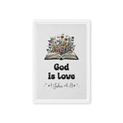 1 John 4:8 - Bible Verse, God is Love Framed Canvas