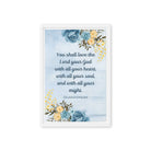 Deuteronomy 6:5 Bible Verse, You shall love Framed Canvas