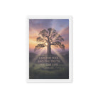 John 14:6 Bible Verse Jesus said Framed Canvas White 12″×18″