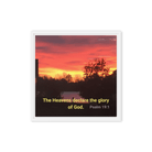 Psalm 19:1 Bible Verse, Sunset Glory Framed Canvas