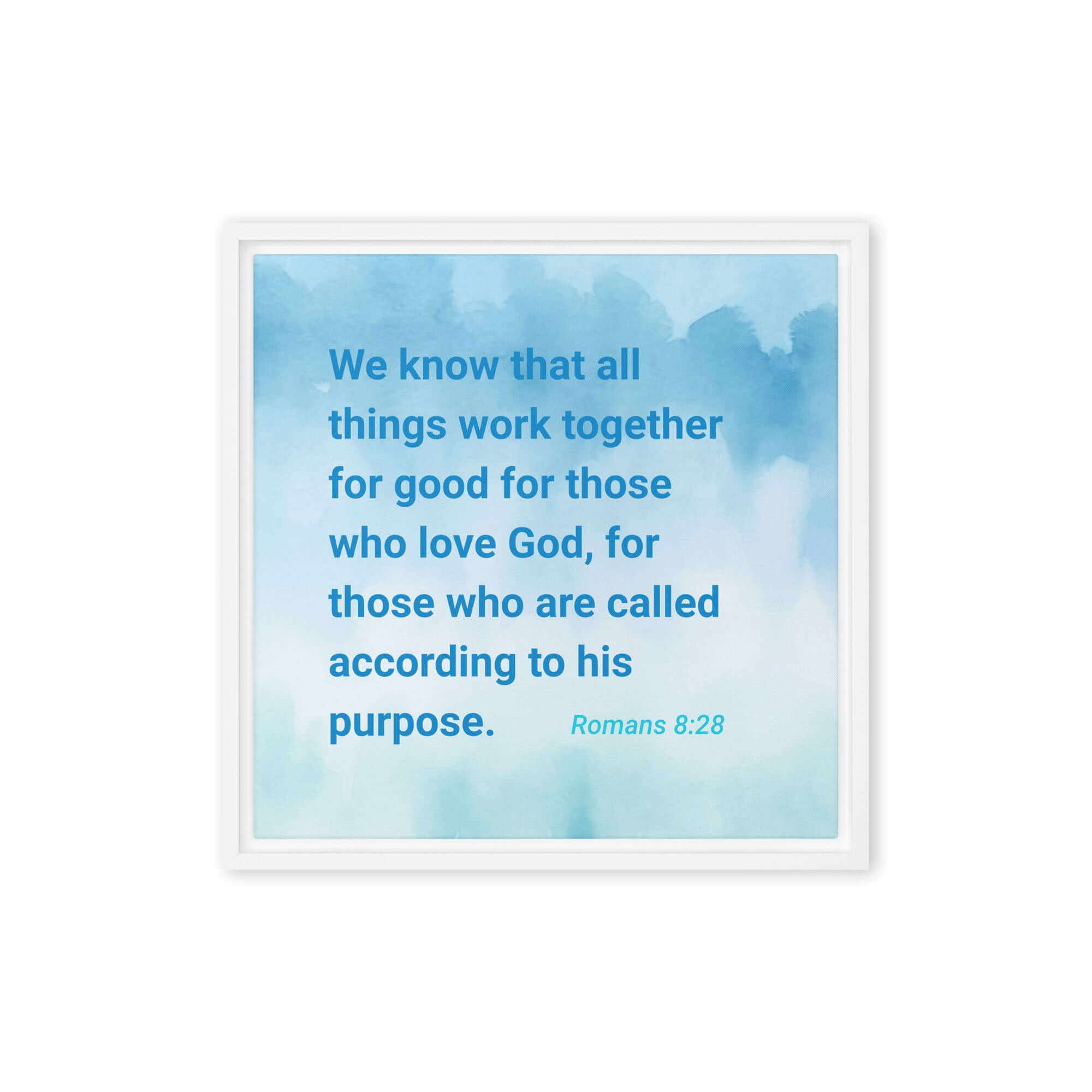 Rom 8:28 - Bible Verse, together for good Framed Canvas