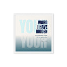 Psalm 119:11 - Bible Verse, hidden your word Framed Canvas