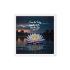 John 14:6 Bible Verse The Father Framed Canvas White 16″×16″