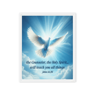 John 14:26 - Bible Verse, Holy Spirit Dove Framed Canvas