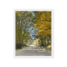 Prov 3:6, Bible Verse, Fall Road Framed Canvas