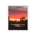 Psalm 19:1 Bible Verse, Sunset Glory Framed Canvas