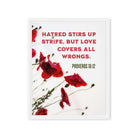 Prov 10:12 - Bible Verse, Love Covers All Framed Canvas