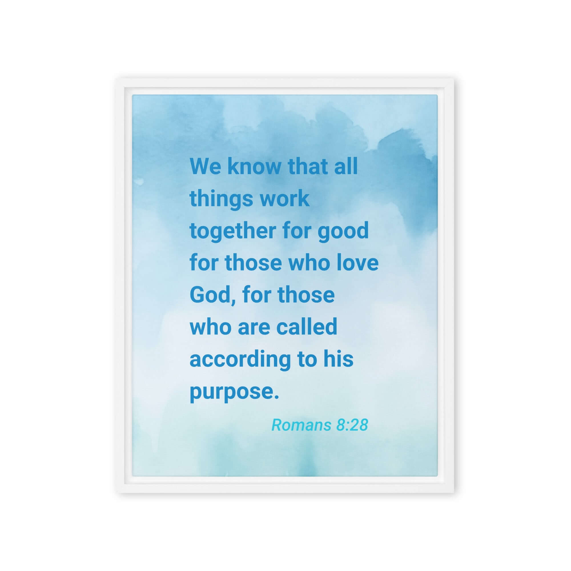 Rom 8:28 - Bible Verse, together for good Framed Canvas