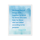 Rom 8:28 - Bible Verse, together for good Framed Canvas