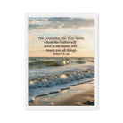 John 14:26 Bible Verse You All Framed Canvas White 18″×24″