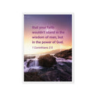 1 Cor 2:5 - Bible Verse, power of God Framed Canvas