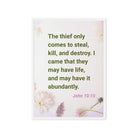 John 10:10 - Bible Verse, Abundant Life Framed Canvas