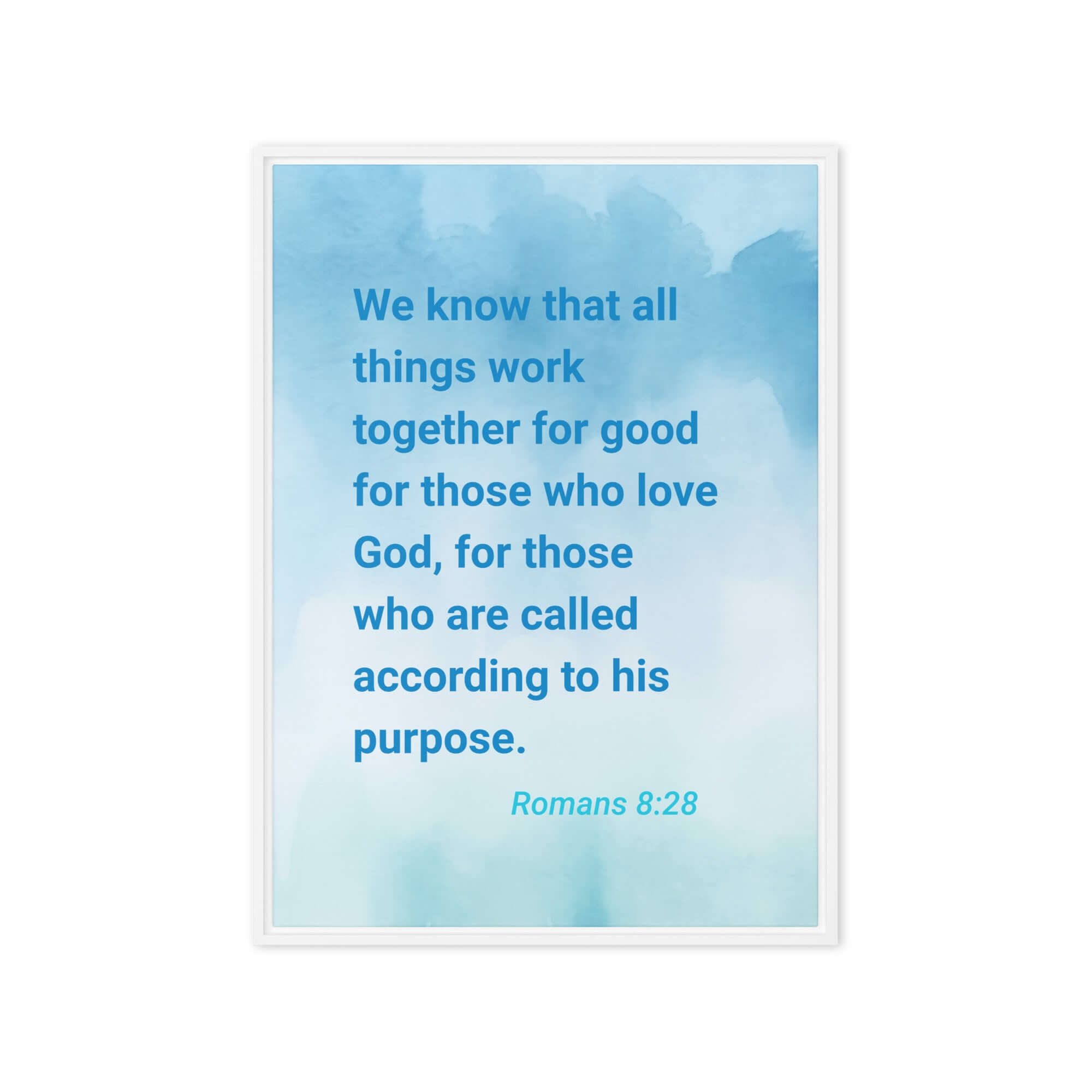 Rom 8:28 - Bible Verse, together for good Framed Canvas