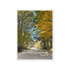 Prov 3:6, Bible Verse, Fall Road Framed Canvas