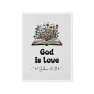 1 John 4:8 - Bible Verse, God is Love Framed Canvas