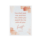 Jeremiah 29:13 - Bible Verse, find me Framed Canvas