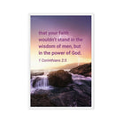 1 Cor 2:5 - Bible Verse, power of God Framed Canvas