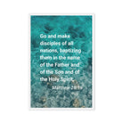 Matt 28:19 - Bible Verse, Make Disciples Framed Canvas