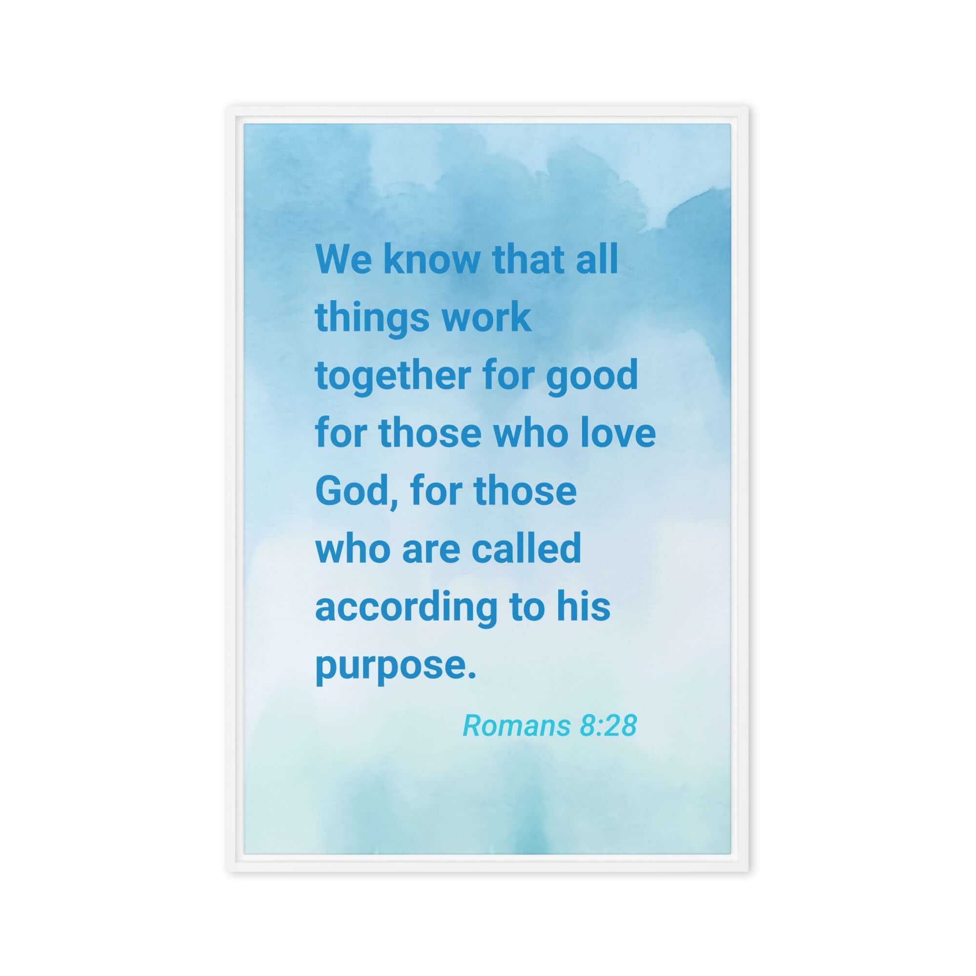 Rom 8:28 - Bible Verse, together for good Framed Canvas