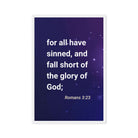 Romans 3:23 - Bible Verse, all have sinned Framed Canvas