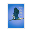 Matt 6:26, Graceful Heron, He'll Care for You Framed Canvas