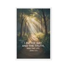 John 14:6 Bible Verse I Am Framed Canvas White 20″×30″