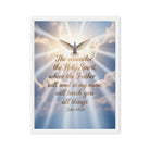 John 14:26 Bible Verse Father Framed Canvas White 24″×32″