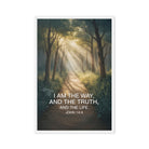 John 14:6 Bible Verse I Am Framed Canvas White 24″×36″