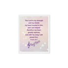 Psalm 28:7 - Bible Verse, I will praise Him Framed Canvas