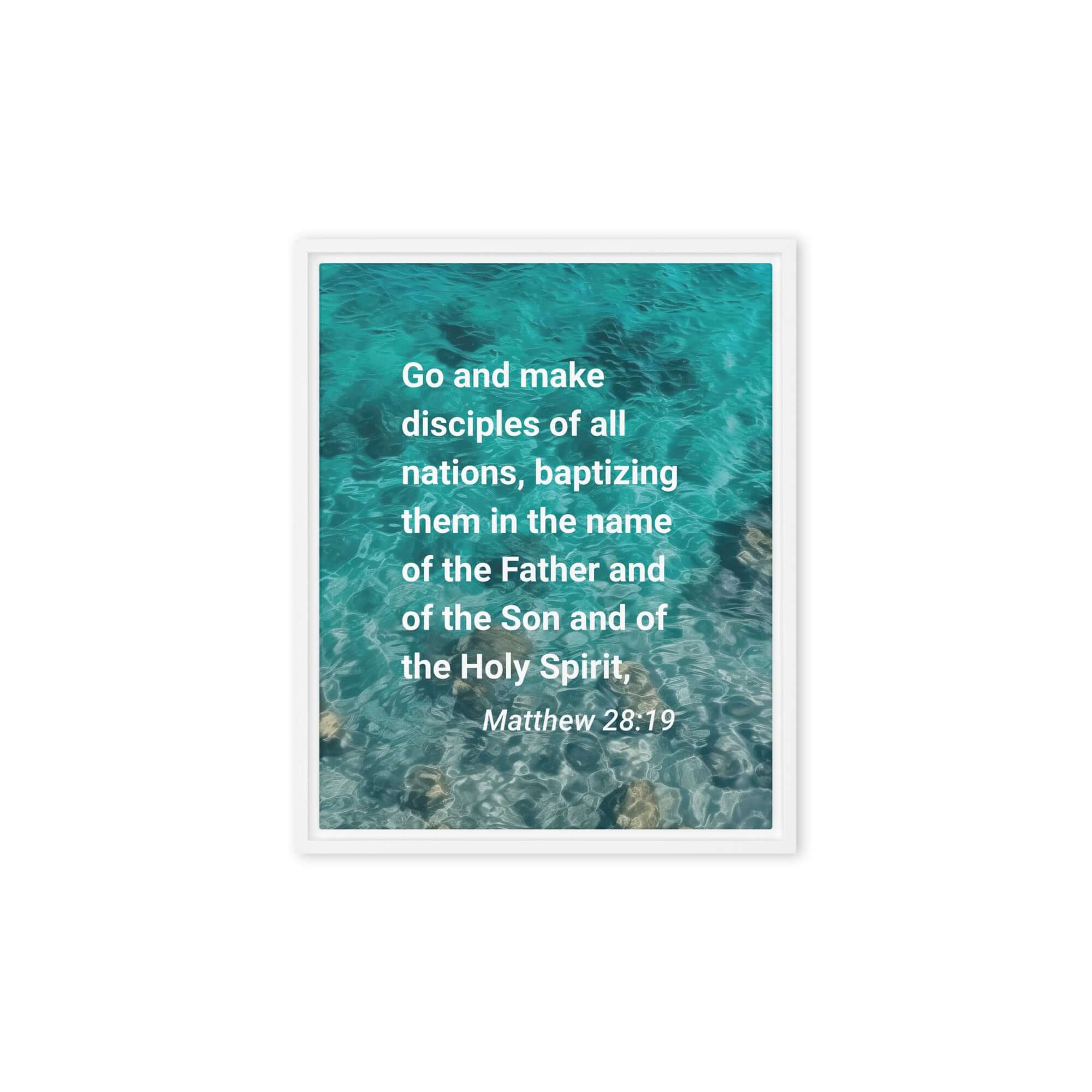 Matt 28:19 - Bible Verse, Make Disciples Framed Canvas