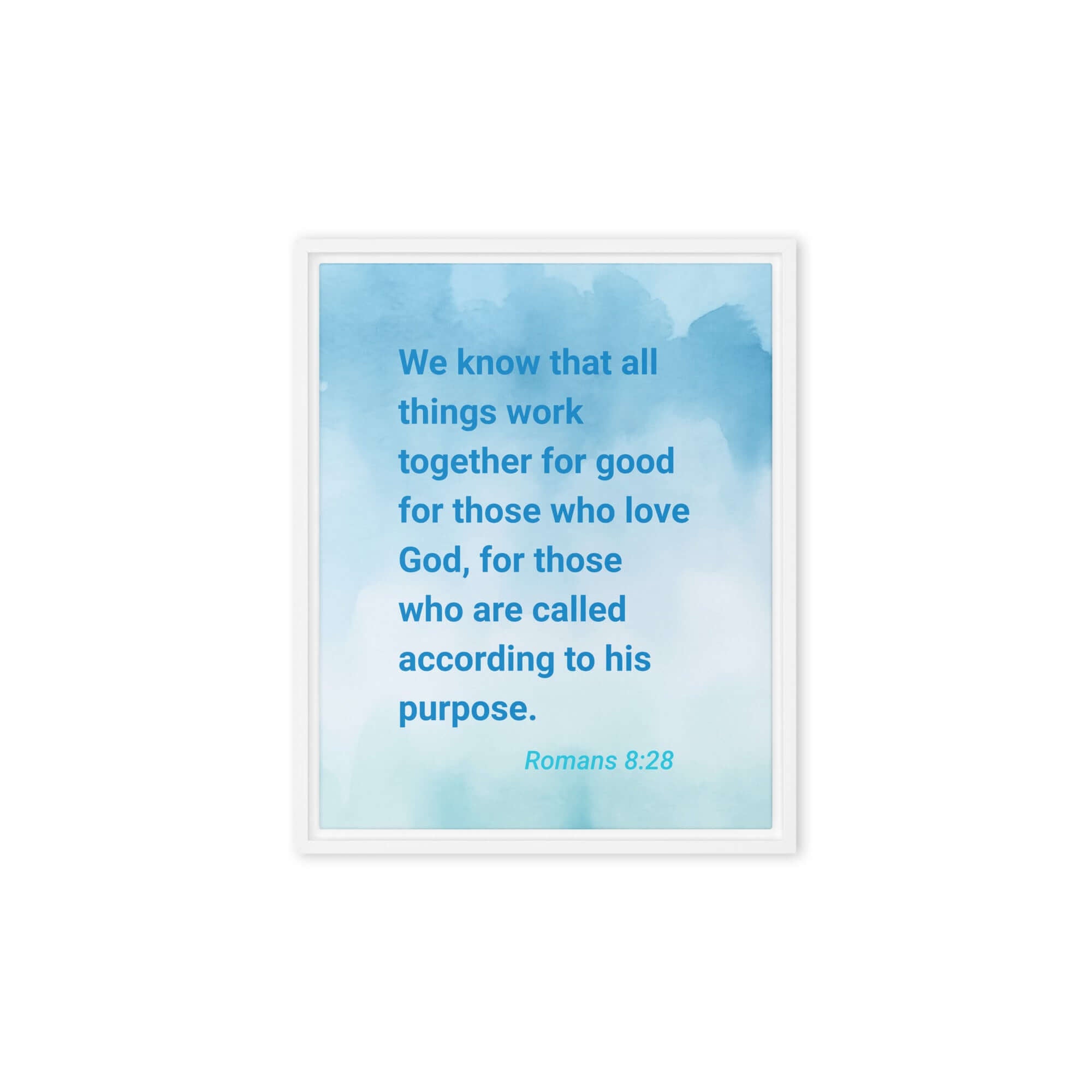 Rom 8:28 - Bible Verse, together for good Framed Canvas