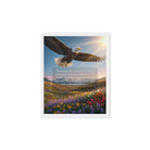 Isaiah 40:31 Bible Verse Who Wait Framed Canvas White 8″×10″