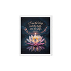 John 14:6 Bible Verse The Way Framed Canvas White 8″×10″