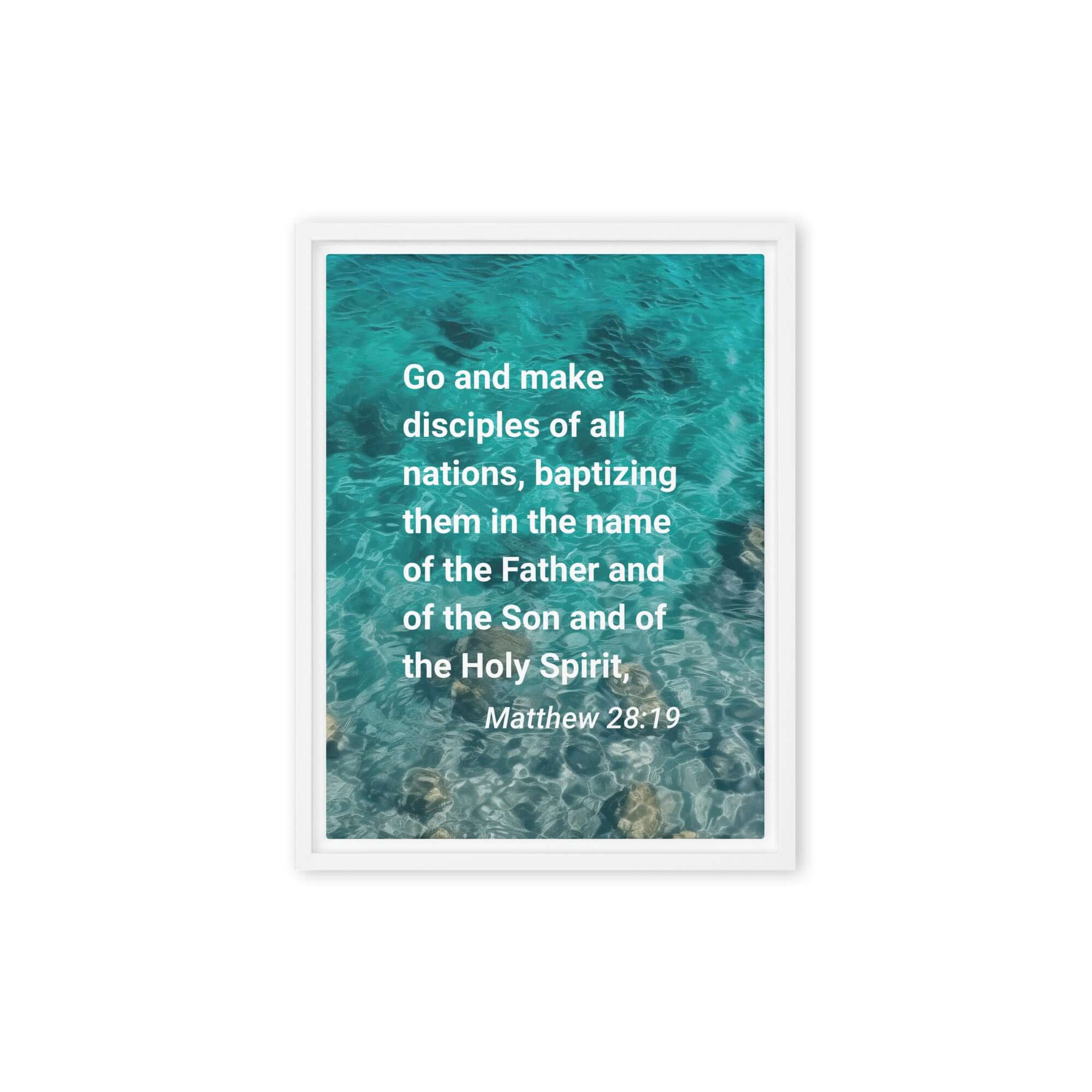 Matt 28:19 - Bible Verse, Make Disciples Framed Canvas