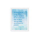 Rom 8:28 - Bible Verse, together for good Framed Canvas