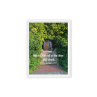 Rev 3:20 Bible Verse, Garden Doorway Framed Canvas