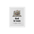 1 John 4:8 - Bible Verse, God is Love Framed Canvas