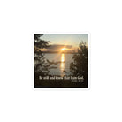 Psalm 46:10 Bible Verse, Sunset Glory Kiss-Cut Sticker