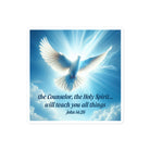 John 14:26 - Bible Verse, Holy Spirit Dove Kiss-Cut Sticker