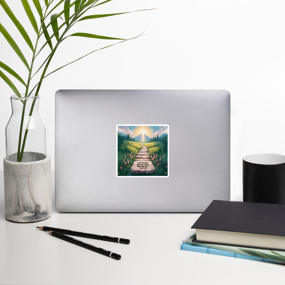 John 14:6 Bible Verse The Truth Kiss-Cut Sticker