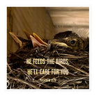 Matt 6:26, Baby Robins, He'll Care for You Kiss-Cut Sticker