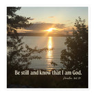 Psalm 46:10 Bible Verse, Sunset Glory Kiss-Cut Sticker
