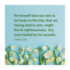 1 Peter 2:24 - Bible Verse, healed by His wounds Kiss-Cut Sticker