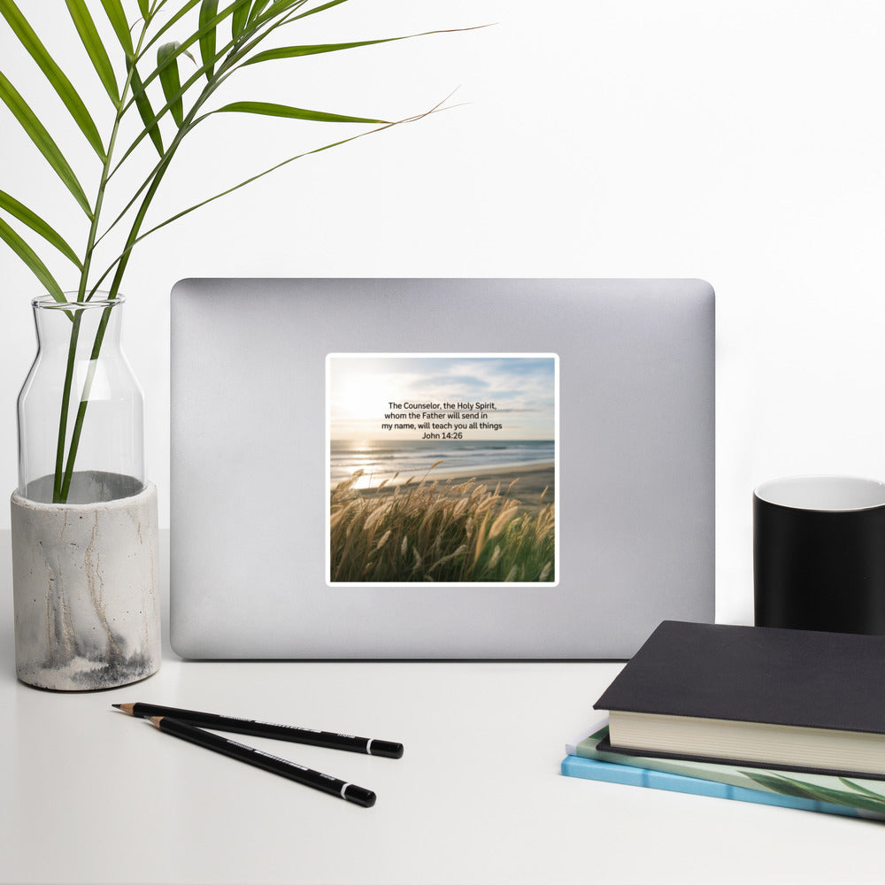 John 14:26 Bible Verse in my name Kiss-Cut Sticker