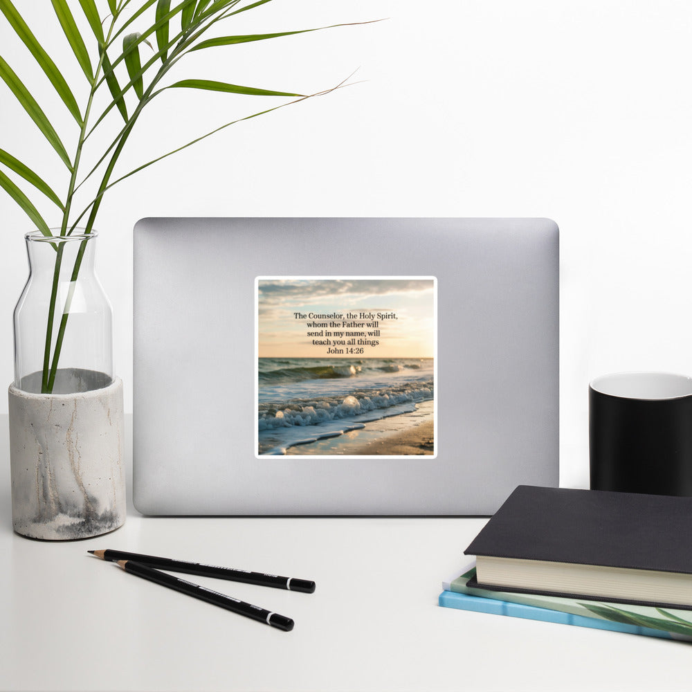 John 14:26 Bible Verse You All Kiss-Cut Sticker