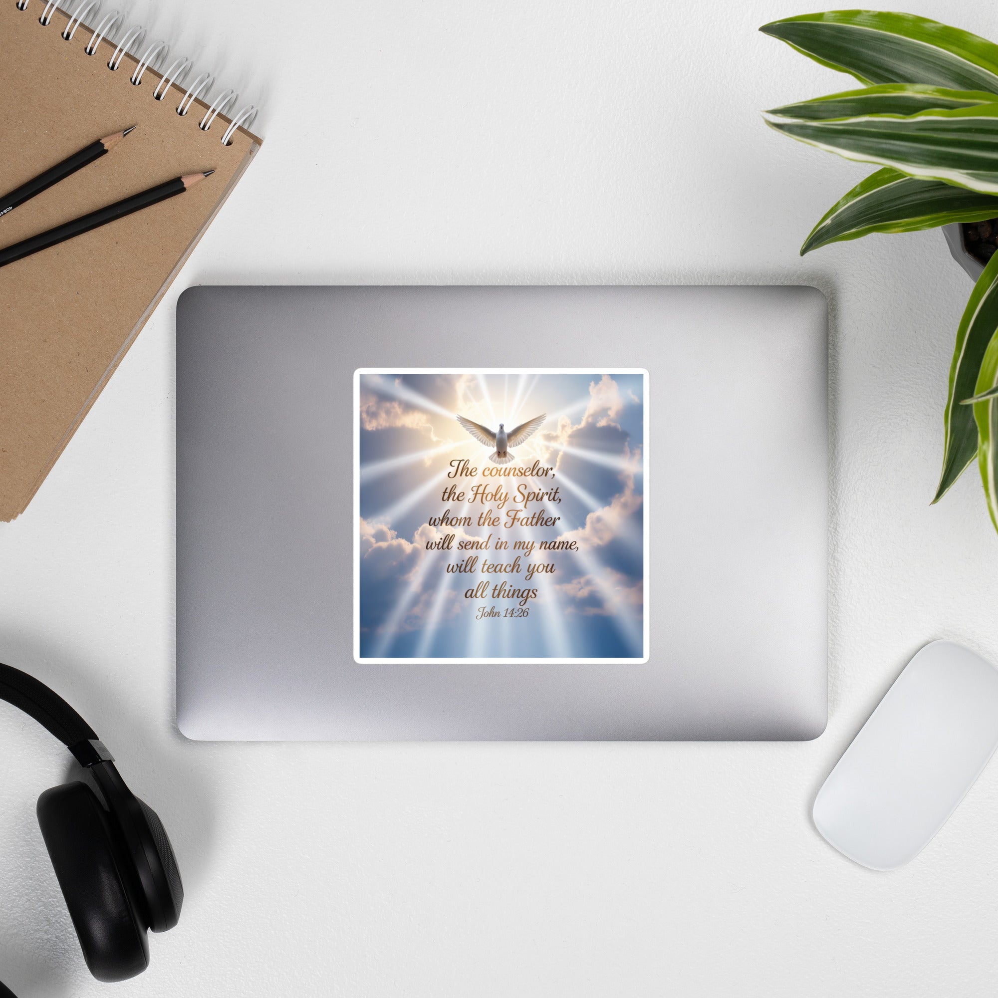 John 14:26 Bible Verse Father Kiss-Cut Sticker